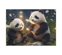 Puzzle for Adults 52x38cm/1000pcs Panda Paradise A Whimsical Garden Adventure Puzzle for Adults Brain Teaser Game Difficult Challenge for Is Ideal As A Gift 52x38cm/1000pcs