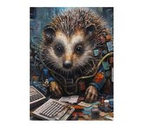 Puzzle for Adults 52x38cm/1000pcs Porcupine in A Tech Lab Puzzle for Adults Brain Teaser Game Difficult Challenge for Is Ideal As A Gift 52x38cm/1000pcs