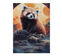 Puzzle for Adults 52x38cm/1000pcs Red Panda Moonlit Journey Teenagers Puzzles Brain Teaser Game Hand Speed Race Birthday And Unique Gifts 52x38cm/1000pcs