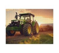 Puzzle for Adults 52x38cm/1000pcs Sunset Farm Scene with Tractor -1 Puzzle for Adults Brain Teaser Game Difficult Challenge for Is Ideal As A Gift 52x38cm/1000pcs