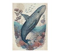 Puzzle for Adults 52x38cm/1000pcs Whale Wondrous Puzzle for Adults Brain Teaser Game Difficult Challenge for Is Ideal As A Gift 52x38cm/1000pcs