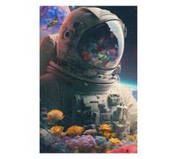 Puzzle for Adults 75x50cm/1000pcs Astronaut's Helmet Garden Puzzle for Adults Brain Teaser Game Difficult Challenge for Is Ideal As A Gift 75x50cm/1000pcs