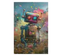 Puzzle for Adults 75x50cm/1000pcs Colorful Robot Garden Scene Jigsaw Puzzle Fun Games Wall Decoration Unique Gifts for Birthday And Christmas 75x50cm/1000pcs