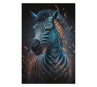 Puzzle for Adults 75x50cm/1000pcs Flaming Zebra Art Print -5 Jigsaw Puzzle Fun Games Wall Decoration Unique Gifts for Birthday And Christmas 75x50cm/1000pcs