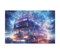 Puzzle for Adults 75x50cm/1000pcs Galactic Journey Cosmic Bus Adventure Puzzle for Adults Brain Teaser Game Difficult Challenge for Is Ideal As A Gift 75x50cm/1000pcs