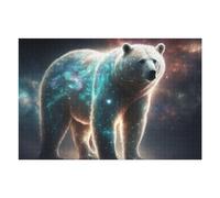Puzzle for Adults 75x50cm/1000pcs Galactic Polar Bear Majesty Teenagers Puzzles Brain Teaser Game Hand Speed Race Birthday And Unique Gifts 75x50cm/1000pcs
