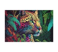 Puzzle for Adults 75x50cm/1000pcs Rainbow Leopard in The Jungle Puzzle for Adults Brain Teaser Game Difficult Challenge for Is Ideal As A Gift 75x50cm/1000pcs