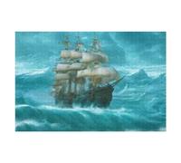 Puzzle for Adults 75x50cm/1000pcs Ship Riding Stormy Waves Teenagers Puzzles Brain Teaser Game Hand Speed Race Birthday And Unique Gifts 75x50cm/1000pcs