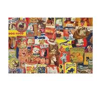 Puzzle for Adults 75x50cm/1000pcs Vintage Pet Food Labels Puzzle for Adults Brain Teaser Game Difficult Challenge for Is Ideal As A Gift 75x50cm/1000pcs