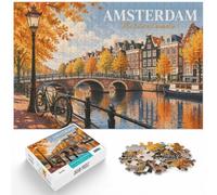 Puzzle for Adults Amsterdam Canal Bridge 1000pcs (70x50cm) | For rainy days and slower weekends: Adult jigsaw puzzle with 1000 pieces; for a satisfying activity at home.
