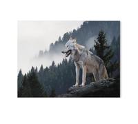 puzzle for adults and children，Timber wolf in the mountains，1000 Piece Jigsaw Puzzle Wooden puzzle for Adults& Kids Age 12 Years Up for Home Decoration（75x50cm）-T53