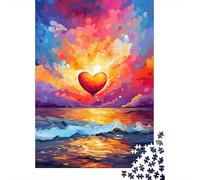 Puzzle for Adults And Teenagers Colorful Artistic Love Heart 1000 Piece Jigsaw Puzzles Paper Puzzles Creative Puzzles Jigsaw Learning Educational Toy 38x26cm/1000pcs