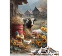 Puzzle for Adults And Teenagers Farm Life Serenity 500 Piece Jigsaw Puzzles Wooden Puzzles Creative Puzzles Jigsaw Learning Educational Toy 500pcs (52x38cm)