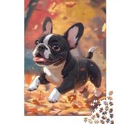 Puzzle for Adults And Teenagers FRENCH BULLDOG 500 Piece Jigsaw Puzzles Wooden Puzzles Creative Puzzles Jigsaw Learning Educational Toy 500pcs (52x38cm)