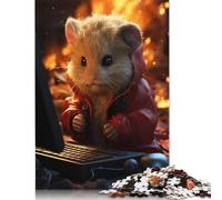Puzzle for Adults And Teenagers Gamer Hamster 1000 Piece Jigsaw Puzzles Wooden Puzzles Creative Puzzles Jigsaw Learning Educational Toy 1000pcs (75x50cm)
