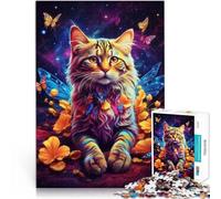 Puzzle for Adults and teenagers1000 Pieces cat and little butterfly Made of cardboard Suitable for people aged 14 and above Intellectual toy game Educational game for birthday and Christmas。