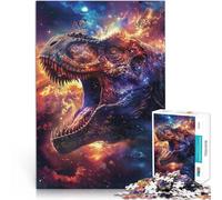 Puzzle for Adults and teenagers1000 Pieces Cosmic Dino Roar Made of cardboard Suitable for people aged 14 and above Hand Speed Race Christmas Birthday Gifts 。size:38x52cm/14.96x20.47inch