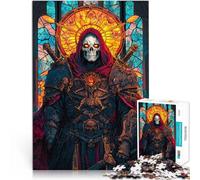 Puzzle for Adults and teenagers1000 Pieces Dead Paladin Stained Glass Made of cardboard Suitable for people aged 14 and above Educational Learning Toys Family Games Birthday present。size：26x38cm