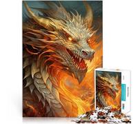 Puzzle for Adults and teenagers1000 Pieces Dragon Poster Made of cardboard Suitable for people aged 14 and above Anti-stress family game difficult challenge Gifts Ideas。size:26x38cm/10.24x14.96inch