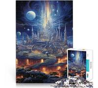 Puzzle for Adults and teenagers1000 Pieces fantasy castle Made of cardboard Suitable for people aged 14 and above unique challenge game Offered as gifts for the whole family。size:26x38cm