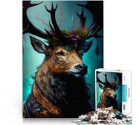 Puzzle for Adults and teenagers1000 Pieces Fantasy Deer Made of cardboard Suitable for people aged 14 and above Family Games deal as gifts for the whole family 。size:38x52cm/14.96x20.47inch