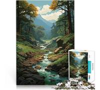 Puzzle for Adults and teenagers1000 Pieces River Landscape Art Made of wood Suitable for people aged 14 and above Home Educational Games DIY Toys Great gifts and toys。size:50x75cm