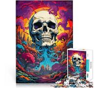 Puzzle for Adults and teenagers2000 Pieces Colorful skull Made of cardboard Suitable for people aged 14 and above Home Art Decor Artists' Collection, Fine Arts。size：70x100cm/27.5x39.3inch