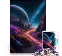 Puzzle for Adults and teenagers2000 Pieces Neon trail in space Made of cardboard Suitable for people aged 14 and above Anti-stress family game difficult challenge Gifts Ideas。size:70x100cm