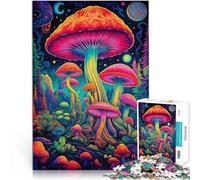 Puzzle for Adults and teenagers2000 Pieces Psychedelic Mushrooms Made of cardboard Suitable for people aged 14 and above Relaxing games Improving love between couples。size：70x100cm/27.5x39.3inch