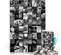 Puzzle for Adults and teenagers2000 Pieces Retro black and white splicing art Made of cardboard Suitable for people aged 14 and above Educational toys Christmas game Gifts 。size：70x100cm