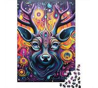 Puzzle for Adults Art Moose 500 Piece Puzzle Wooden Jigsaw Puzzle Puzzles for 18 Year Olds Christmas Birthday Gift 500pcs (52x38cm)