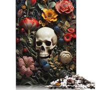 Puzzle for Adults Artistic Skeleton 1000 Piece Puzzle Wooden Jigsaw Puzzle Puzzles for 18 Year Olds Christmas Birthday Gift 1000pcs (75x50cm)