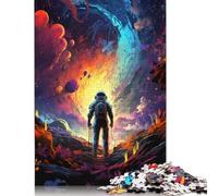 Puzzle for Adults Astronauts in The Mysterious Universe 尺寸 Piece Jigsaw Puzzles Wooden Puzzles for Adults & Kids Age 12 Years Up For Family Fun 500pcs (52x38cm)