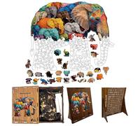 Puzzle for Adults, Challenging Game with 218 Pieces Animal Shape, Elephant Wooden Puzzle for Adults | for Family, Parties, Home, Office, School, Birthday and Christmas