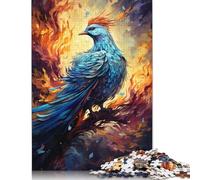 Puzzle for Adults Colorful Psychedelic Galaxy Phoenix 尺寸 Piece Jigsaw Puzzles Wooden Puzzles for Adults & Kids Age 12 Years Up For Family Fun 1000pcs (75x50cm)