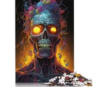 Puzzle for Adults Colorful Psychedelic Gangster Zombies 尺寸 Piece Jigsaw Puzzles Wooden Puzzles for Adults & Kids Age 12 Years Up For Family Fun 1000pcs (75x50cm)