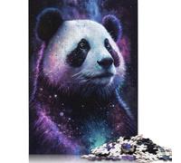 Puzzle for Adults Galaxy Animals Panda Puzzle 1000 Pieces Jigsaws Cardboard Jigsaw Puzzles for Adults Kids Home Decor (Size 38x26cm)
