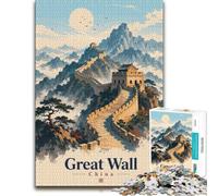 Puzzle for Adults Great Wall of China Landscape 1000pcs (38x26cm) Gift | Choose a rainy-day activity for adults on rainy days for screen-free time.