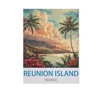Puzzle for adults Jigsaw Puzzle 1000，Réunion, France，DIY wooden puzzle unique gift home decor style-O26x38cmJ206