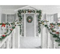 Puzzle for Adults Jigsaw Puzzles Hard Challenging Difficult Family Cool Large Christmas Morning House Entrance Decorated Holidays Christmas Puzzles for Adults_500pcs