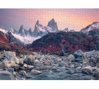 Puzzle for Adults Jigsaw Puzzles Hard Challenging Difficult Family Cool Large Fitzroy Mountain at Sunset View Small River and Autumn Painted Hills Puzzles for Adults_300pcs
