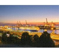 Puzzle for Adults Jigsaw Puzzles Hard Challenging Difficult Family Cool Large Fremantle Port at Sunset Perth Western Australia Australia Puzzles for Adults_1000pcs