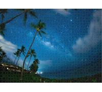Puzzle for Adults Jigsaw Puzzles Hard Challenging Difficult Family Cool Large Milky Way and Planet Jupiter Over The Pacific Ocean Puzzles for Adults_300pcs