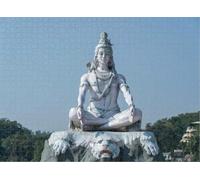 Puzzle for Adults Jigsaw Puzzles Hard Challenging Difficult Family Cool Large Statue Meditating Hindu god Shiva The River at Puzzles for Adults_1000pcs