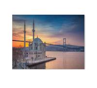 Puzzle for Adults Kids 1000 Piece，Mosque with bridge over the Bosphorus, Istanbul, Turkey，Toy Educational Games Home Decoration for Adults& Kids Age 14 Years Up 1000pcs（38x26cm）-H80