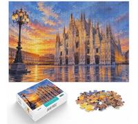 Puzzle for Adults Milan Cathedral Sunset 1000pcs (70x50cm) Jigsaw Challenge | For calm afternoons: Adult jigsaw puzzle with 1000 pieces brings a classic challenge to rainy-day downtime.