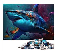 Puzzle for Adults Shark colorful jigsaw 1000 pieces for adults for Adults & Kids Age 12 Years Up Cardboard Puzzles Educational Game Challenge Toy Size: 26x38cm