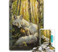 Puzzle for Adults White Fox Fairy Tale Magic 1000pcs (70x50cm) Gift | A early-year puzzle challenge on January afternoons for screen-free time.