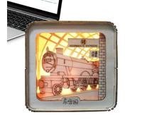 Puzzle for Adults,Wooden Patterns - Carved Wooden Table Lamps - Handmade Educational Learning Toys, Cute Bedroom Desk Lamp, Night Light for B