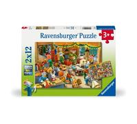Puzzle For Kids 2D Christmas Workshop 2X12Pcs Ravensburger